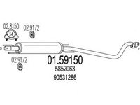 Toba esapament OPEL ASTRA G hatchback F48 F08 MTS 1.5915