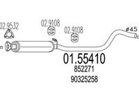 Toba esapament OPEL CORSA A hatchback 93 94 98 99 MTS 1.5541