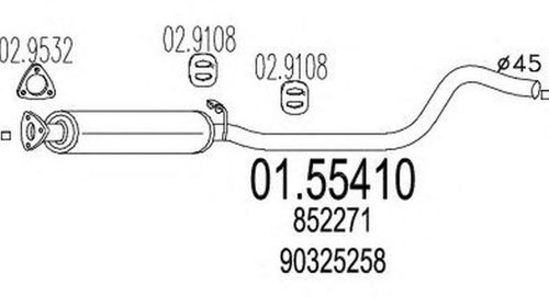 Toba esapament OPEL CORSA A hatchback 93 94 9