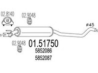 Toba esapament OPEL CORSA B 73 78 79 MTS 1.5175