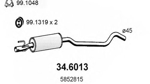 Toba esapament OPEL CORSA B caroserie 73 ASSO