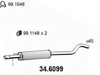 Toba esapament OPEL CORSA C caroserie F08 W5L ASSO 346099