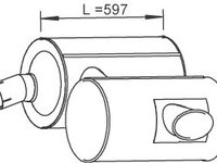 Toba esapament OPEL KADETT E hatchback 33 34 43 44 Producator DINEX DIN28462