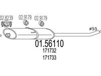 Toba esapament OPEL OMEGA B combi 21 22 23 MTS 1.5611