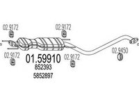 Toba esapament OPEL VECTRA B hatchback 38 MTS 1.5991