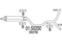 Toba esapament OPEL VECTRA C MTS 1.5025