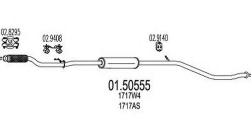 Toba esapament PEUGEOT 206 hatchback 2A C MTS