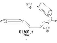 Toba esapament PEUGEOT 607 9D 9U MTS 1.50107