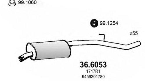 Toba esapament PEUGEOT 807 E ASSO 366053