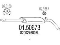 Toba esapament RENAULT MEGANE II limuzina LM0 1 MTS 1.50673