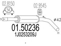 Toba esapament VW POLO 6N2 MTS 1.50236