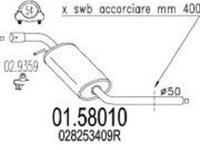 Toba intermediara vector pt vw transporter 4 motorizare 1.9td si 2.4d