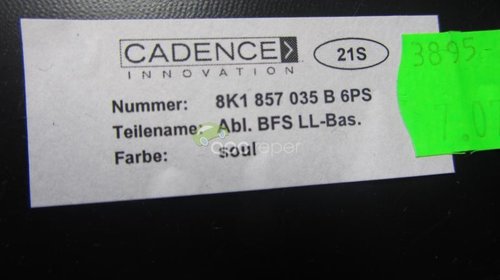 Torpedou negru original Audi A4 8K / A5 8T