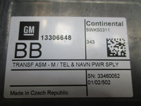 Transformator alimentare curent electric telefon masina si navigatie Opel Mokka, Adam, Meriva B, Astra K 13306648 ident BB