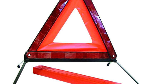 Triunghi reflectorizant auto Carpoint omologat E11 cu suport metalic