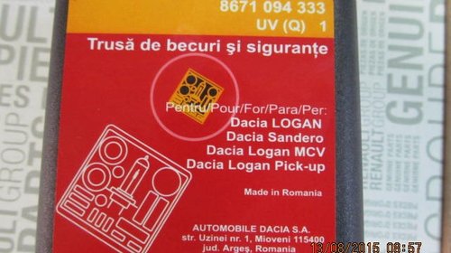 Trusa becuri si sigurante H4 Dacia Logan 8671094333
