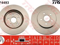 Trw set 2 discuri frana fata pt lexus rx