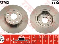 Trw set 2 discuri frana spate pt alfa romeo 166,lancia kappa