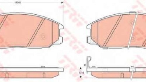 Trw set placute frana fata pt hyundai h-1, sa