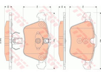 TRW set placute frana,frana disc COTEC