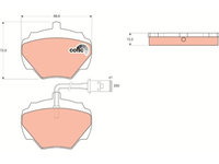 TRW set placute frana,frana disc COTEC