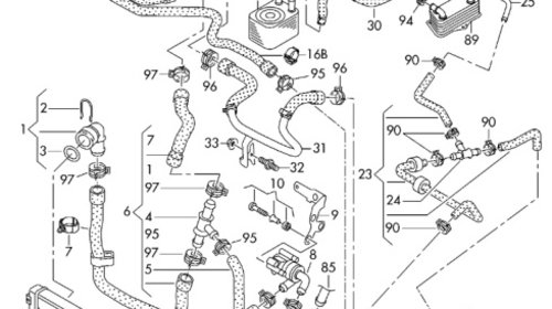 Tubulatura plastic apa motor Volkswagen Passat CC (357) DSG 2.0 tdi CBB B 2009 VOLKSWAGEN PASSAT CC (357) [ 2008 - 2012 ] OEM 03L121065T