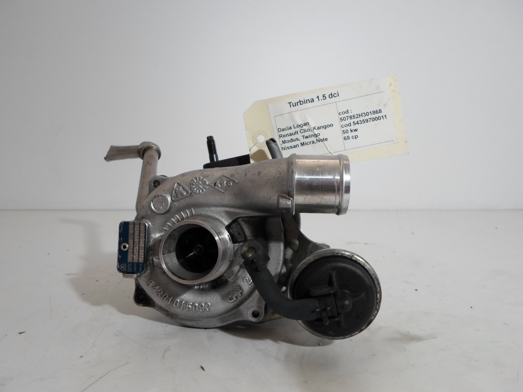Turbina Dacia Logan 1.5 Dci E4 50 kw 68 cp cod: 54359700011