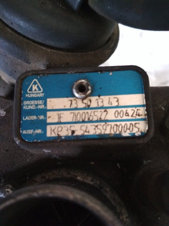 Turbina Fiat punto II, Panda, Doblo 1.3 JTD Cod 73