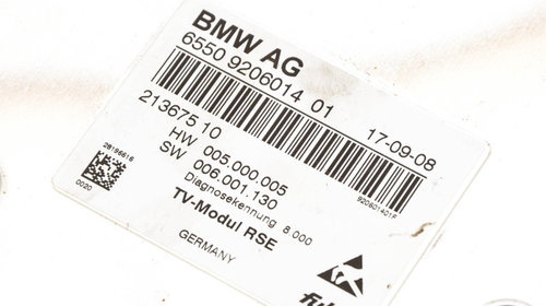 Tv Tuner BMW 7 (F01, F02, F03, F04) 2008 - 2015 Benzina 9206014, 6550920601401