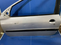 Ușă față - Culoare: Gri, Parte montare: Stânga față - Peugeot 206 1 generation [1998 - 2003]