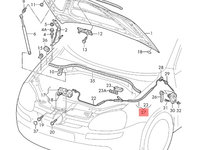 Șufa deschidere capotă Golf 5 2.0 TDI BMM 2008 OEM 1K1823535A