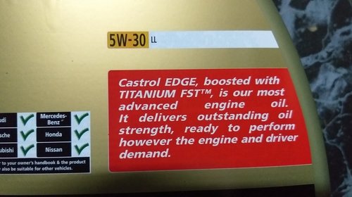 Ulei Castrol EDGE Titanium LL 5W30 5L