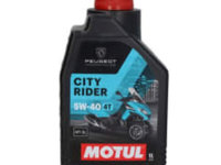 Ulei motor 4T MOTUL City Rider SAE 5W40 1l SL JASO MA sintetic recomandat oficial de PEUGEOT, utilizat pentru prima umplere