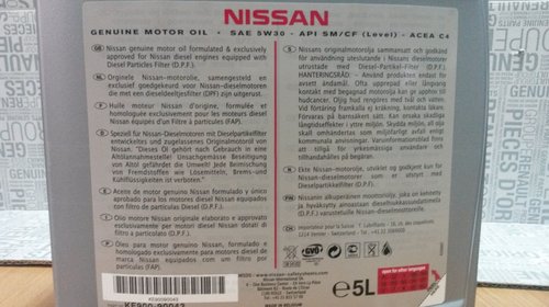 ULEI motor 5W30 DPF Original NISSAN 5 Litri KE90090043