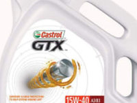 Ulei motor Castrol GTX 15W40 A3/B4 pentru motor pe benzina sau diesel ACEA A3/B3, API SL/CF pentru norme: Meets Fiat 9.55535-D2, MB-Approval 229.1, VW 501 01/ 505 00.