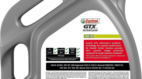 Ulei Motor Castrol GTX Ultraclean 10W-40 A/B 4L 15F091