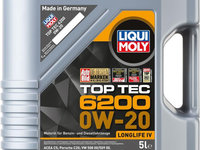 Ulei Motor Liqui Moly Top Tec 6200 LL lV 0W-20 5L 20789