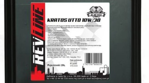 Ulei Motor RWJ Rev Line Kratos UTTO 10W-30 20