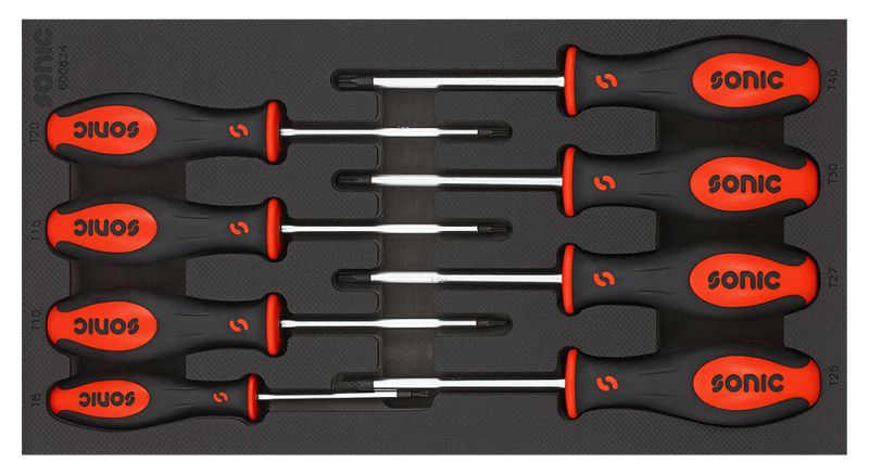 Unelte (inserturi) pentru carucioare Introduceti tava cu instrumente pentru carucior surubelnit e 8 szt. dimensiune cartus: 190x370 mm SONIC 600824