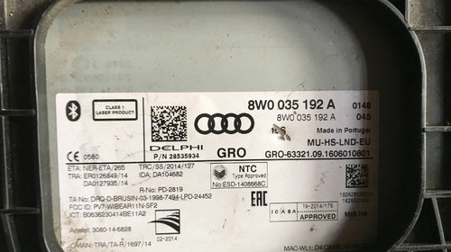 Unitate CD Multimedia Audi A4 8w B9 2015-2018 8W0035192A