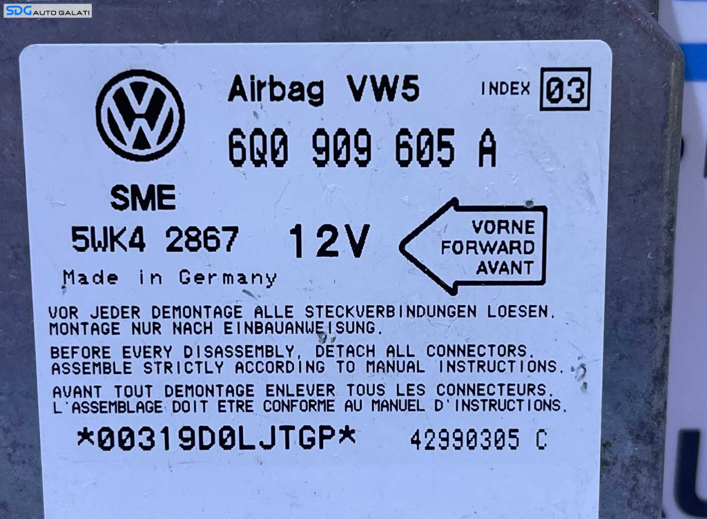 Unitate Modul Calculator Airbag Index 03