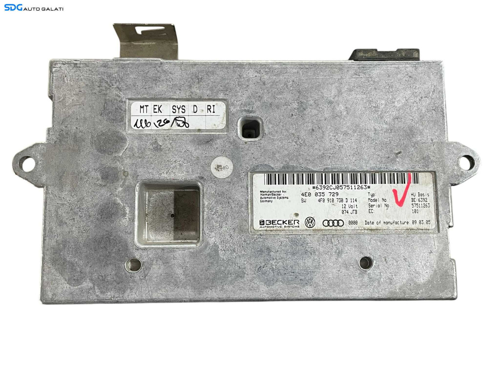 Unitate Modul Calculator Amplificator Bluetooth Audi A6 C6 4F 2005 - 2011 Cod 4E0035729 4F0910730D [LR0417]