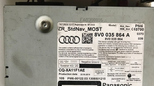 Unitate multimedia Audi A3 8v cod: 8v0035864a