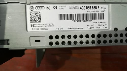 Unitate multimedia Audi A7 MMI 3G+ SATNAV Computer Hard Disk cod 4G0035666B