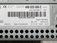 Unitate multimedia MMI 3G CD/DVD Audi A8 4H cod produs:4H0035666C/4H0 035 666 C