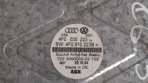 Unitate Navigatie Amplificator Audio Audi A6 4F C6 An 2005/2010
