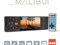 Unitate principala multimedia „Malibu Star” - 1 DIN - 4 x 50 W - BT - MP3 - AUX - SD - USB