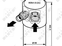 Uscator aer conditionat 33082 NRF pentru Audi 100 Audi 80 Audi A6 Audi Cabriolet