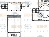 Uscator,aer conditionat AUDI 90 (8C, B4), AUDI 80 Avant (8C, B4), AUDI 90 limuzina (89, 89Q, 8A, B3) - HELLA 8FT 351 192-041