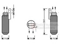 Uscator,aer conditionat OPEL VECTRA B hatchback (38_), OPEL VECTRA B (36_), OPEL VECTRA B combi (31_) - VAN WEZEL 3700D164